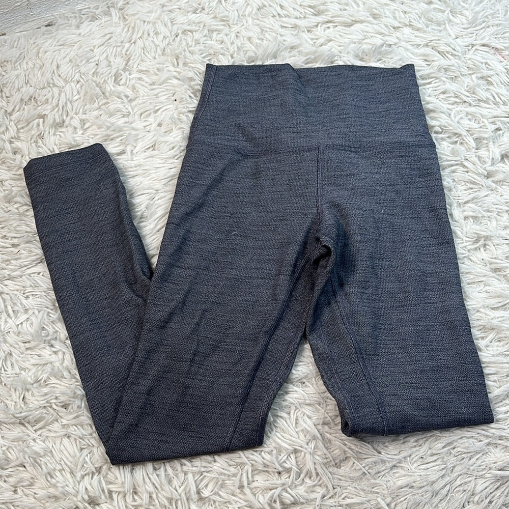 Lululemon Align Pant II 25" Mini Heathered Herringbone Heathered Black White / B